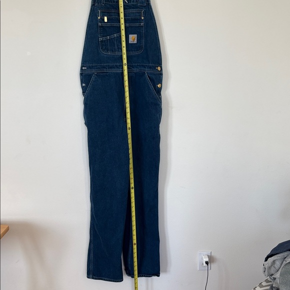 Carhartt Blue Denim Overalls Size 34 - Picture 7 of 16